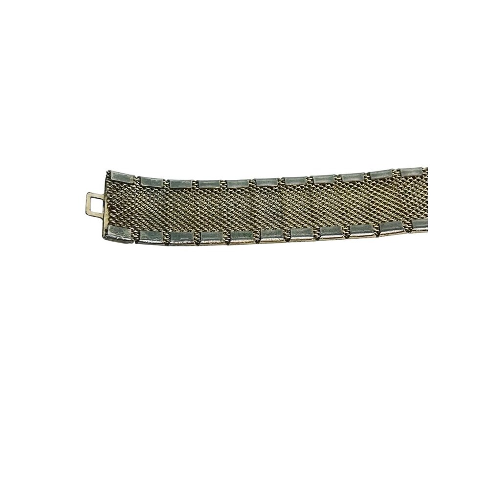 Vintage Gold Tone Floral Paneled Bracelet (6145) - Picture 9 of 10